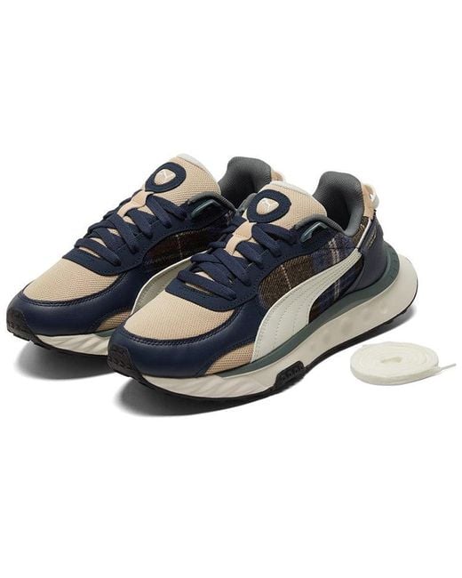 PUMA Blue Wild Rider Flannel Cream' for men