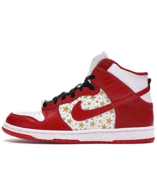 Nike Red X Supreme Sb Dunk Low Pro for men