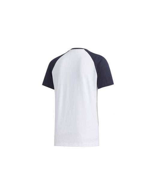 Adidas Blue Neo Logo Printing Sports Short Sleeve for men