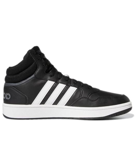 Adidas Black Hoops 3.0 Mid Classic Vintage Shoes 'Core' for men