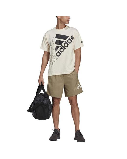 Adidas White Logo Alphabet Printing Short Sleeve Couple Style for men