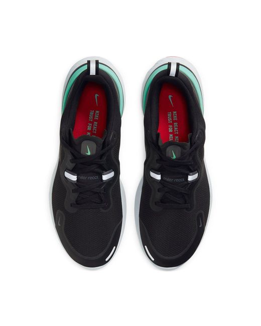 Nike Black React Miler Glow' for men