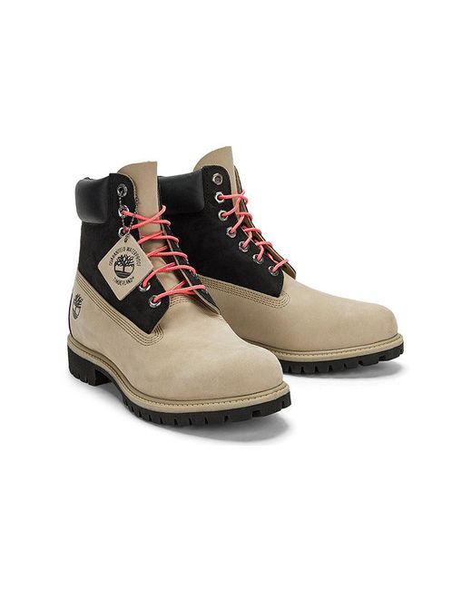 Timberland Black Premium 6 Inch Waterproof Boots Regenerative Leather' for men