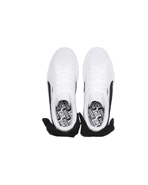 PUMA White (Wmns) Basket Bow