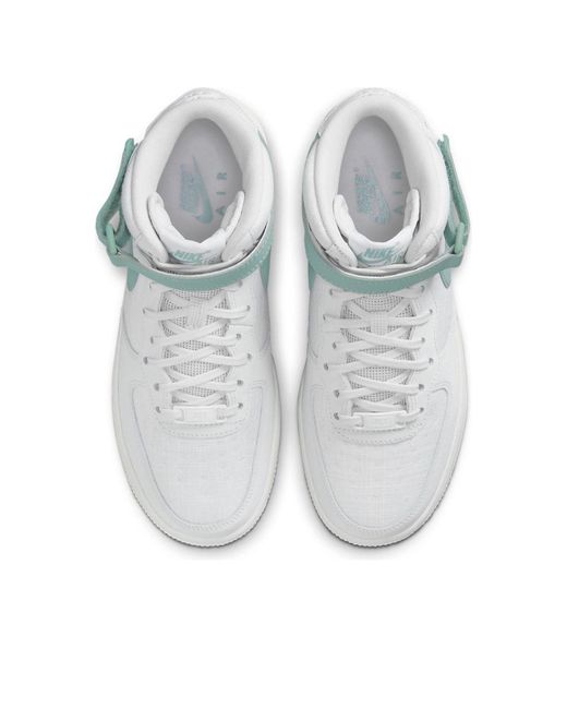 Nike Blue (Wmns) Air Force 1 Mid Mineral'