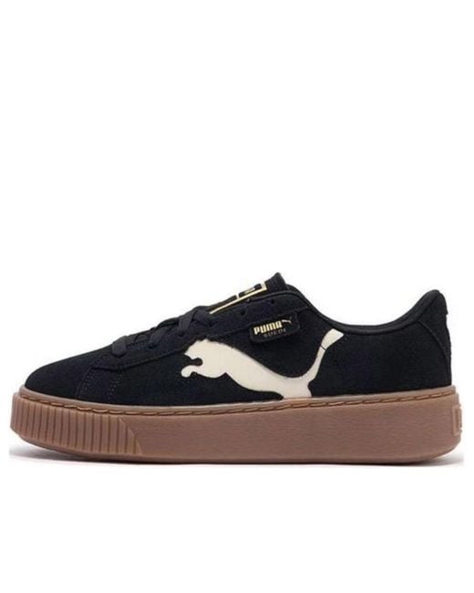 PUMA Blue (Wmns) Suede Platform Cutout
