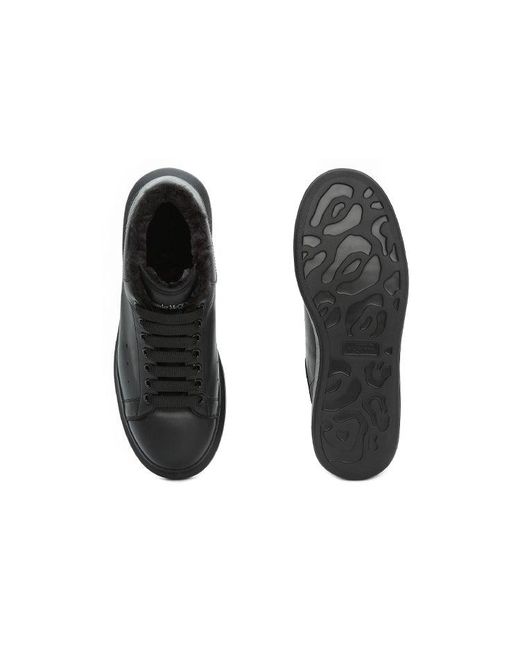 McQueen Black Oversized Sneaker Wool' for men