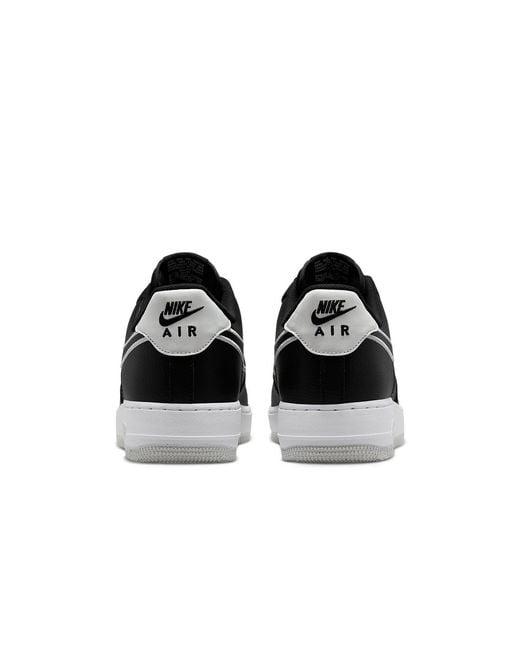Nike Black Air Force 1 '07 'Embroidered Swoosh for men