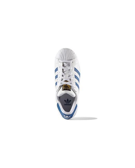 Adidas Blue Superstar Foundation J 'Ftwwht Eqtblu Eqtblu' for men