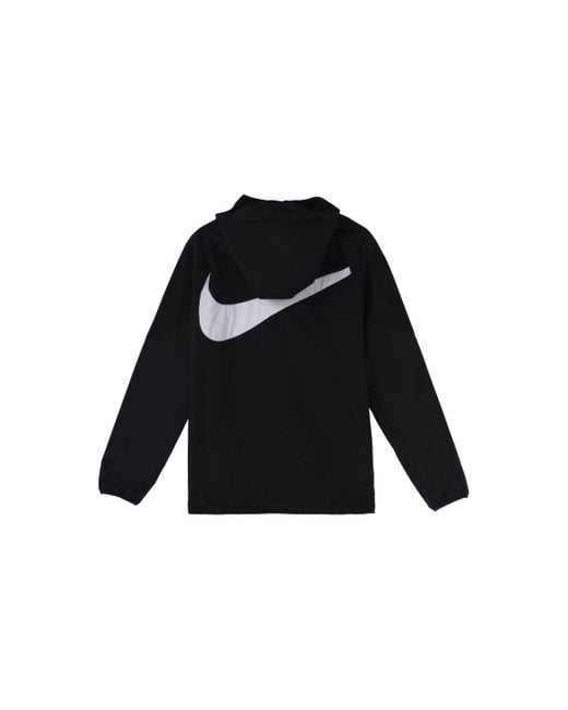 Nike Blue Back Large Logo Sports Long Sleeves Zipper Hooded Jacket for men