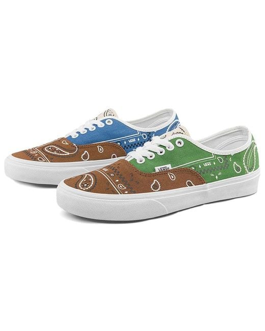 Vans Green Authentic 'Peace Paisley for men