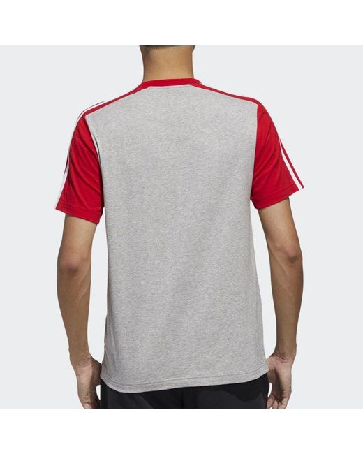 Adidas Red M Ess Cb Tee Logo Tee for men