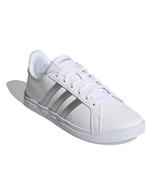 Adidas White (Wmns) Courtpoint Metallic'