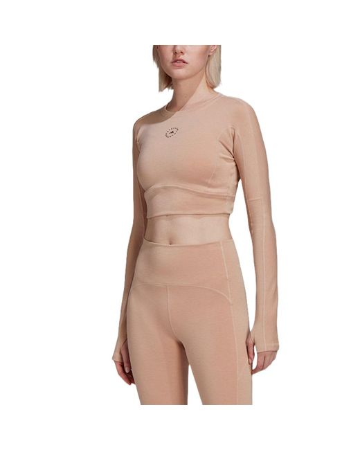 Adidas Pink (Wmns) By Stella Mccartney Truestrength Cropped Long Sleeve