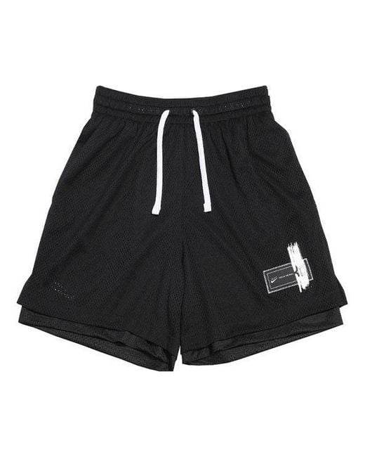 Nike Black Kd Reversible Design Basketball Sports Shorts for men