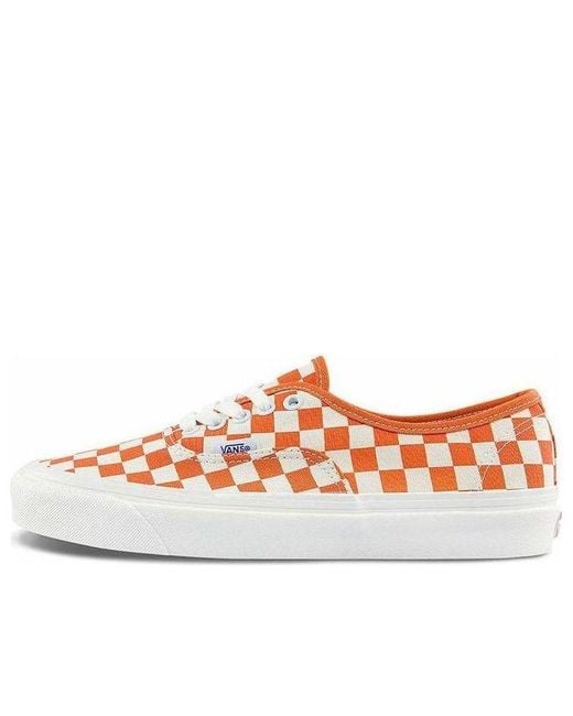 Vans Orange Style 44 Low Tops Casual Skateboarding Shoes