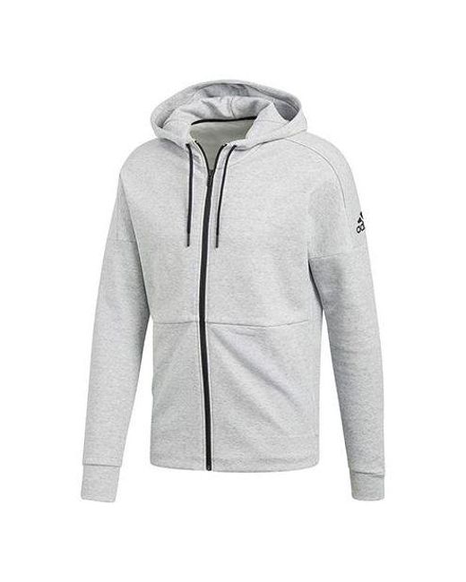 Adidas Gray Id Stadium Hoodie Jacket for men