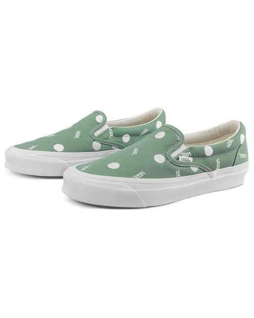 Vans Og Classic Slip On Lx Polka Dot in Green for Men Lyst UK