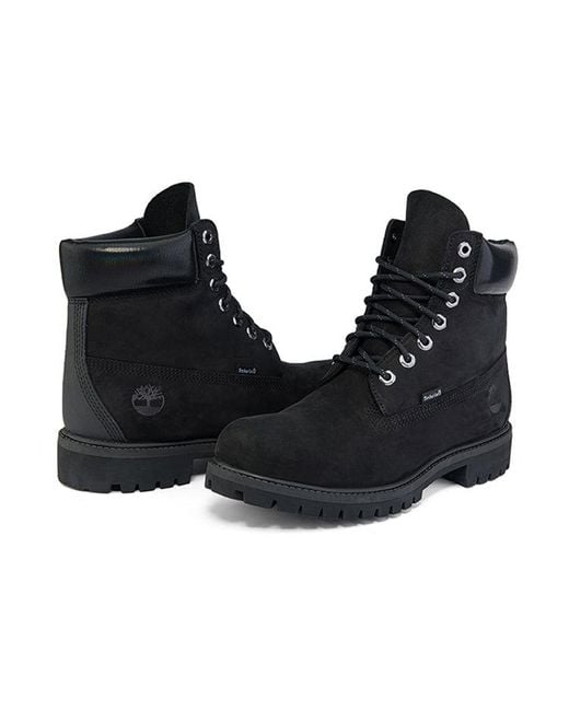 Timberland Black Premium 6 Inch Waterproof Wide-Fit Boot Nubuck' for men