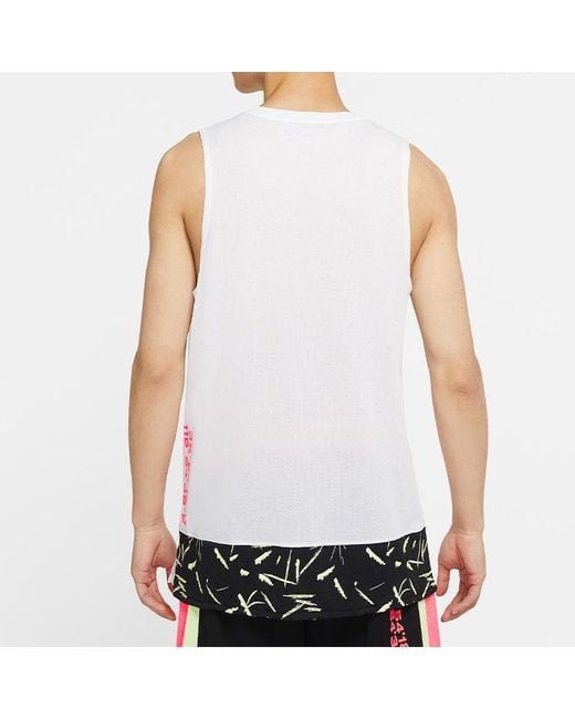 Nike White 23 Alpha Dongdan Basketball Vest for men