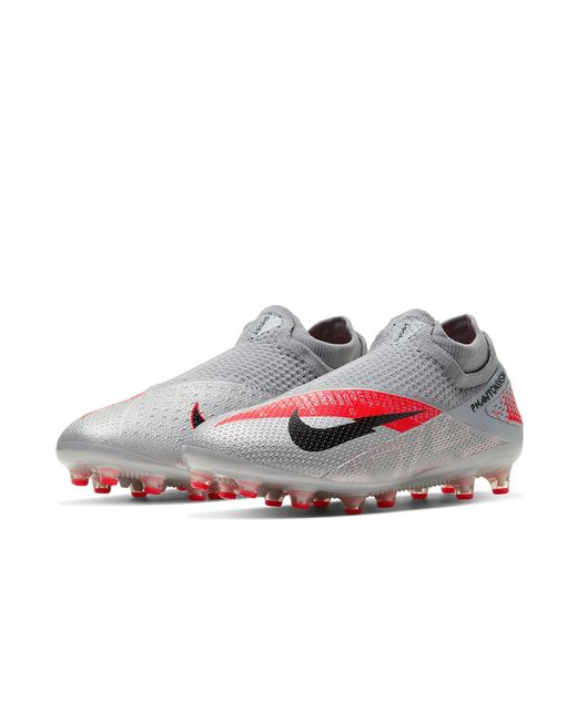 Nike Gray Phantom Vision 2 Elite Df Fg 'Metallic Crimson' for men