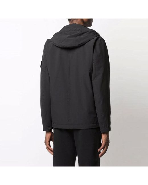 Stone Island Black Panelled Hoody Jacket for men