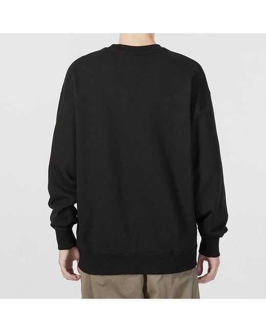 PUMA Black Team Crew Logo Sweatshirt for men