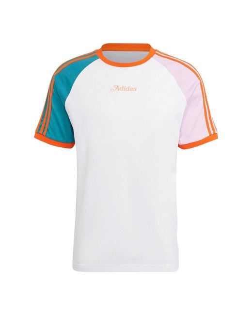 Adidas Blue Originals Enjoy Summer Raglan T-Shirt for men