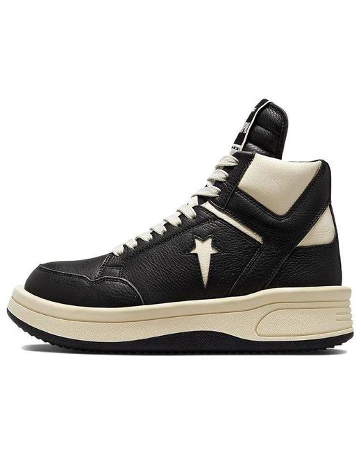 Converse Black Rick Owens X Turbowpn Mid Cloud Cream' for men