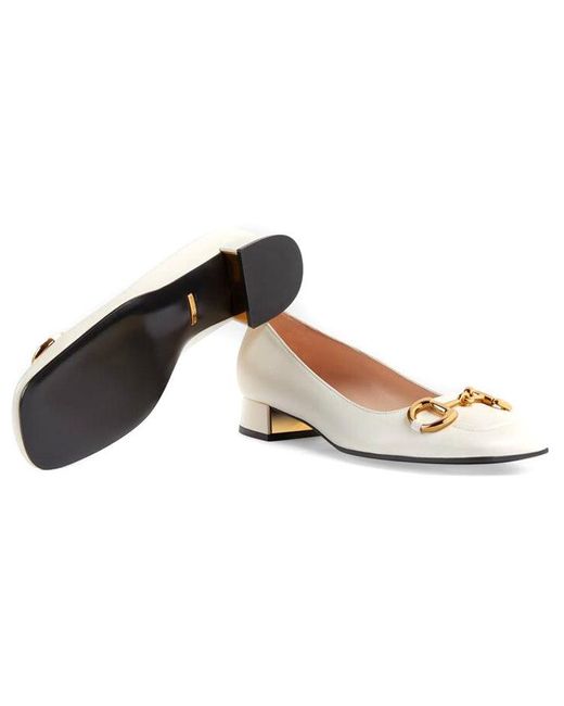 Gucci Natural (Wmns) Ballet Flat With Horsebit Leather'