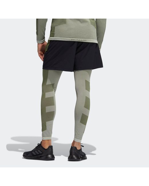 Adidas Green Stu Tech Short Training Sports Colorblock Shorts for men