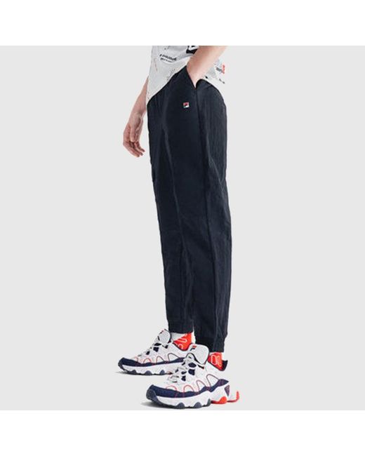 Fila Blue Logo Side Woven Sports Pants for men