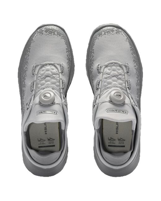 Under Armour Gray Slipspeed Mega 'Distant' for men