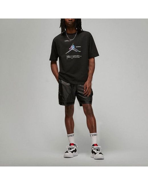Nike Black 23 Engineered Casual Breathable Large Logo Printing Round Neck Short Sleeve for men