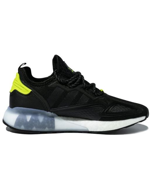 Adidas Black Zx 2K Boost Semi Solar Slime' for men