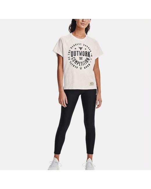 Under Armour White (Wmns) Project Rock Outwork Printing