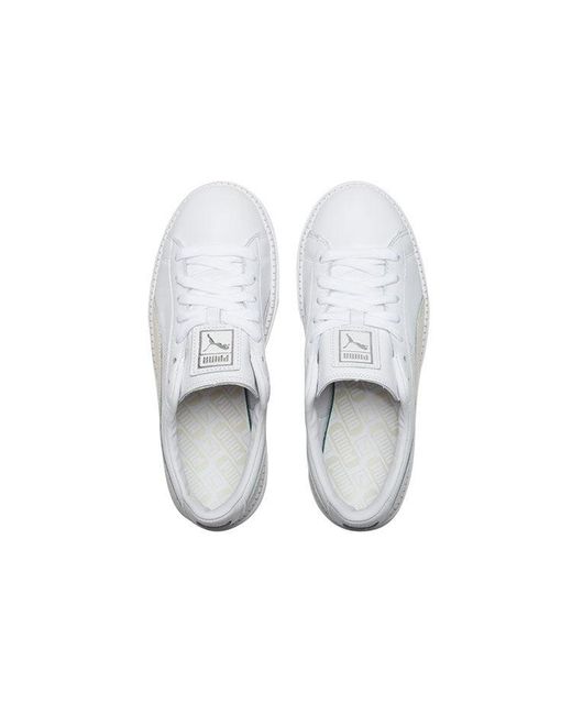 PUMA White (Wmns) Suede Platform Trace Animal