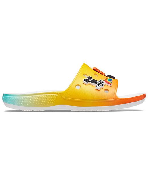CROCSTM Yellow Free & Easy X Classic Slide 'Sunset' for men