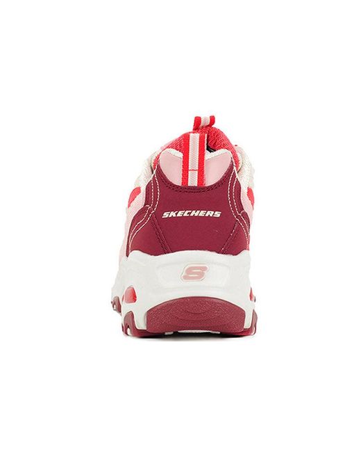 Skechers Red (Wmns) D Lites 1.0 Splicing Dad Shoes