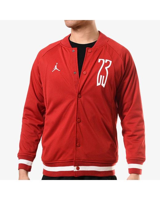 Nike Red 14 Retro Last Shot Mesh Bomber Jacket for men
