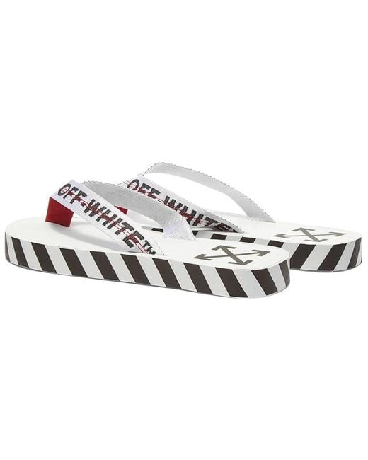 Off-White c/o Virgil Abloh White Flip Flops 'Graphic Print for men