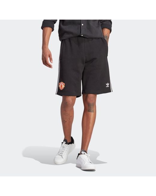 Adidas Black Originals Manchester United Og Sweat Shorts for men
