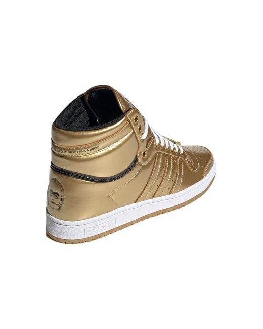 Adidas Brown X Star Wars Top Ten Hi 'C-3Po' for men
