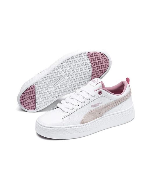 PUMA White (Wmns) Smash Platform Low Pale'
