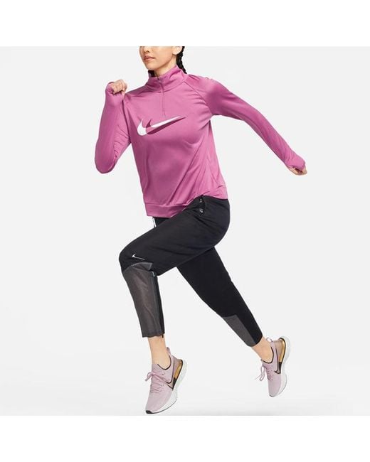 Nike Blue (Wmns) Colorblock Lacing Waterproof Breathable Storage Simple Sports Pants/Trousers/Joggers