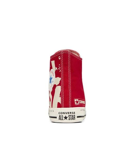 Converse Red Chuck Taylor All Star Bold Branding High Top for men