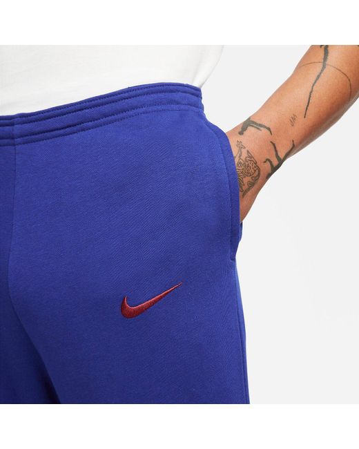 Nike Blue Fc Barcelona Fleece Joggers Pants for men