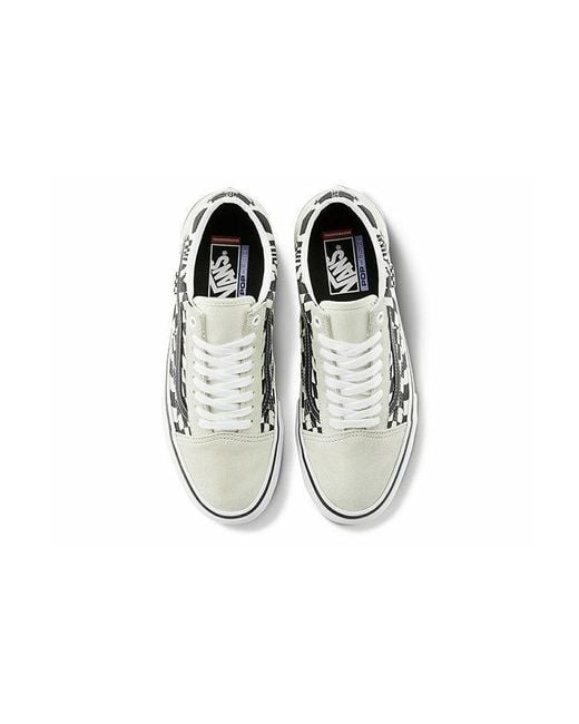 Vans White Skate Old Skool 'Checkerwarp for men