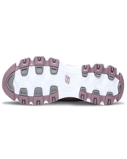 Skechers Purple (Wmns) D'Lites Low-Top Clunky Shoes