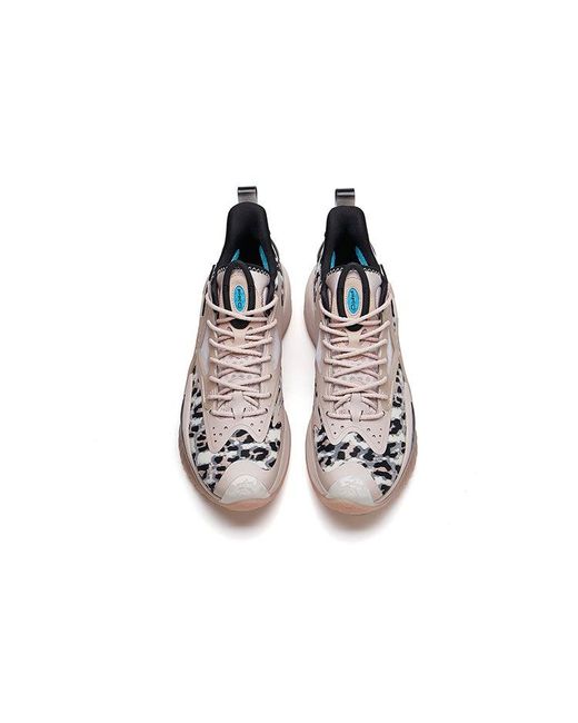 Anta Blue Shock Wave 3 Pro 'Light Leopard Print' for men